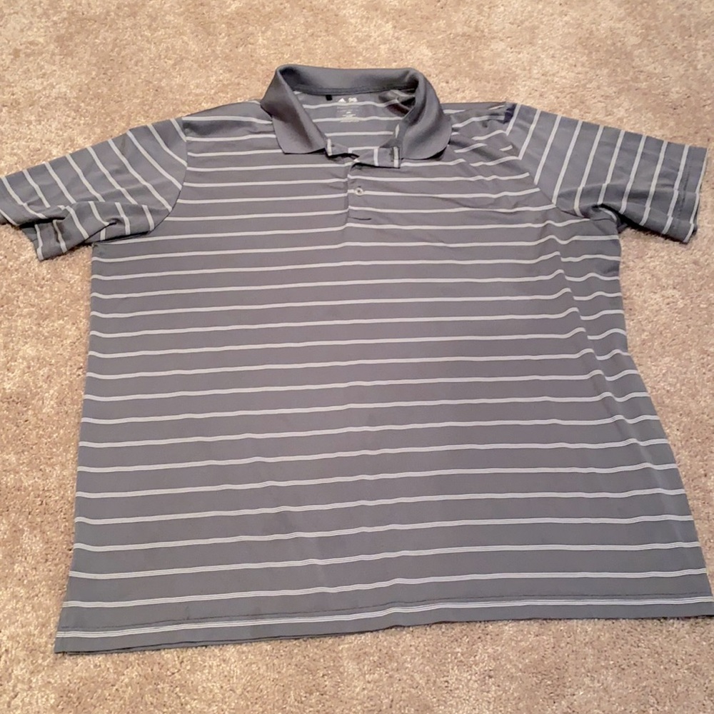 Adidas men's gold polo